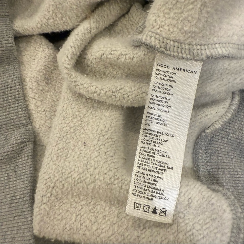 GOOD AMERICAN WOMEN'S GRAY LEO BOYFRIEND SWEATSHIRT SIZE 4 - Picture 8 of 10